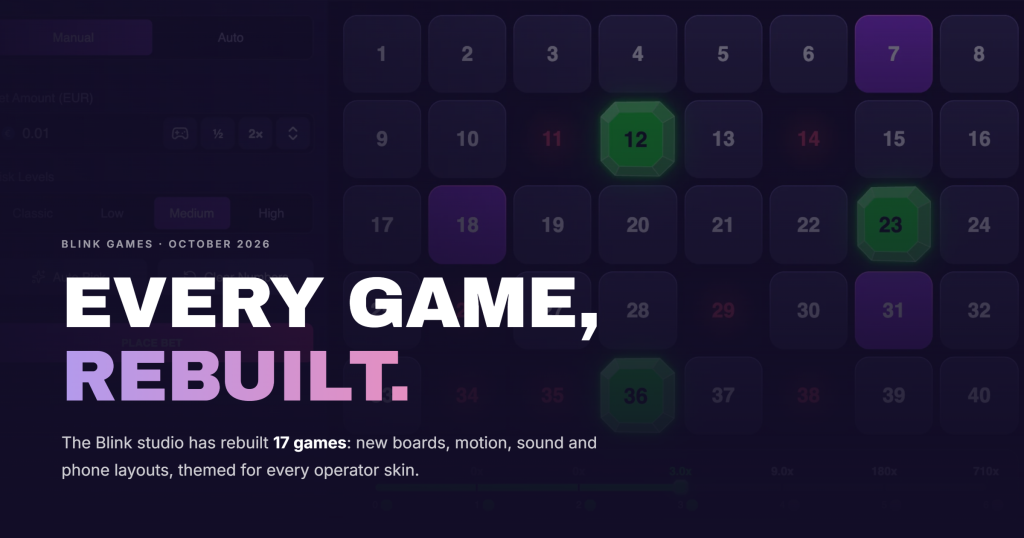 Blink Games: Every game, rebuilt. 17 rebuilt Cubeia Originals with new boards, motion, sound and phone layouts